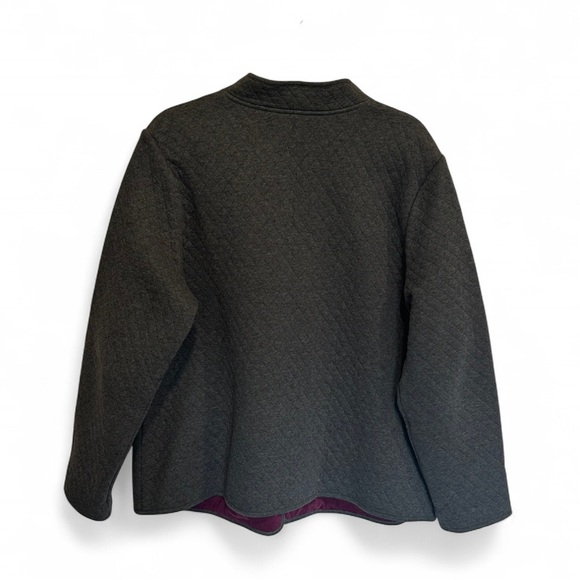 Talbots Dark Gray Quilted Jacket - Picture 2 of 6